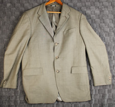 Chaps Ralph Lauren 42L Mens 42 Long 100% Wool Blazer Jacket Coat Beige