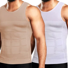 Men Body Shaper Slimming Tummy Control Vest Compression Shirt Tank Top Shapewear