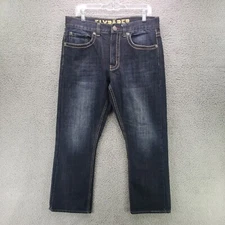 Flypaper Bootcut Jeans Men's Tag Size W32xL30 Distressed Dark Wash