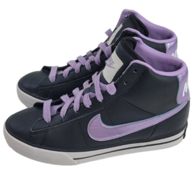 black and purple lace jordans