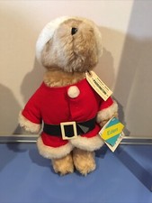Santa Paddington Bear Vintage Eden Toys 13 Inch Tag 1982, a515