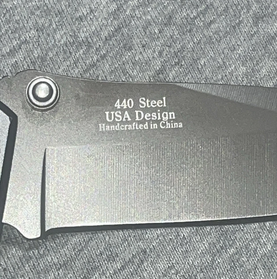 MTech USA Foldable Pocket Knife Drop Point Gunmetal Gray 440 Steel 8” Liner lock - Image 4 of 4