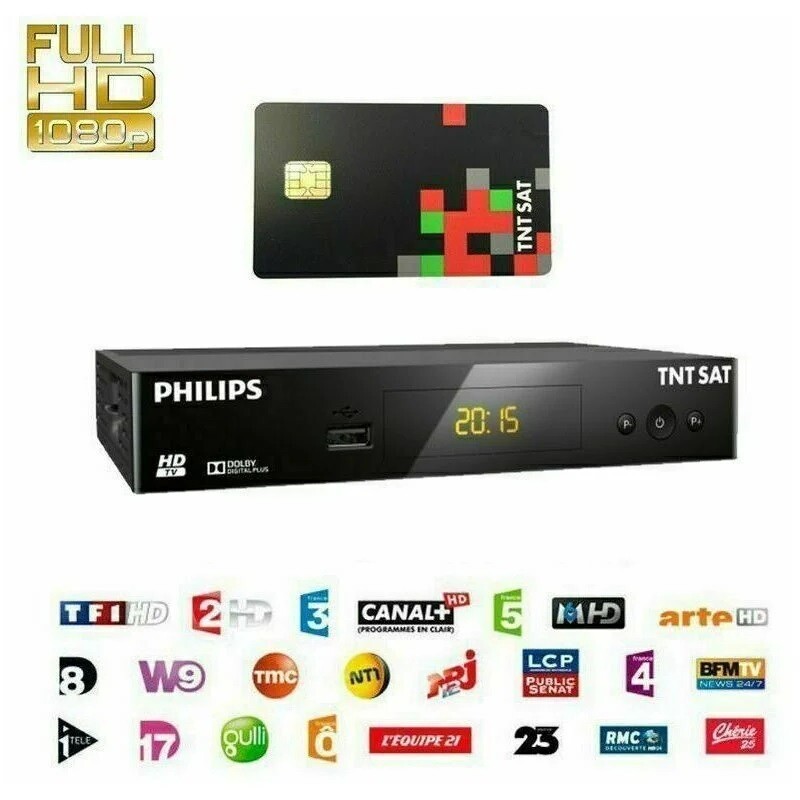 Récepteur TV HD Satellite PHILIPS DSR 3231 décodeur TNT pour camping-car 12V