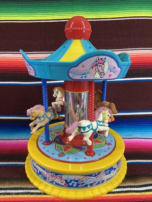 Vtg RedBox Musical Wind Up Horse Carousel Lot Of 2 11” 1991 | eBay