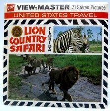 View Master A956, Lion Country Safari, West Palm Beach, FL, GAF, 3 Reel Set