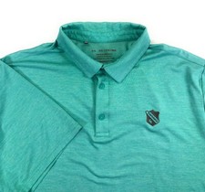 Under Armour Men's The Playoff Polo Course Logo Performance Green Shirt 2XL