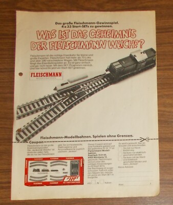 Rare Advertising Fleischmann Model Trains 9305 Piccolo START SET 1977