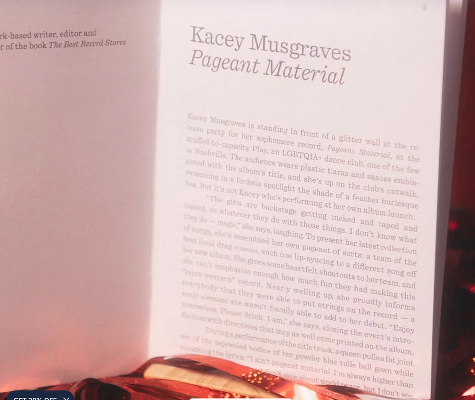 KACEY MUSGRAVES PAGEANT MATERIAL LP GOLD NUGGET VINYL LIMITED EDITION IN HAND - Image 4 of 4