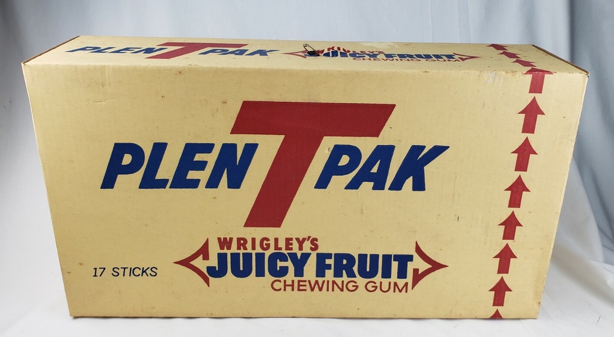 Vintage Wrigley's Juicy Fruit Chewing Gum Store Display Box