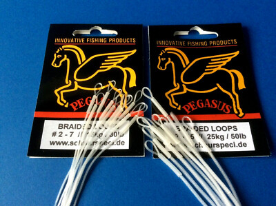 20 Braided Loops Schnurverbinder MegaSet 10x  #2-7 + 10x  #7-15   0,59 /1St