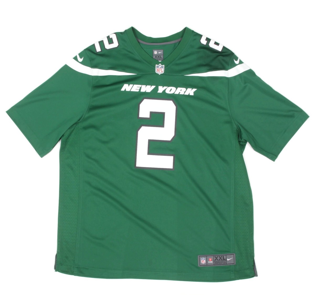 New York Jets NFL Mens Jersey Shirt size XXL Nike Zach Wilson Quarterback  -658