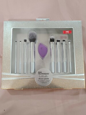 Real Techniques Disco Glam Limited Edition Makeup Brush 9 Piece Set - Sealed