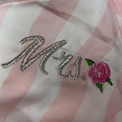 NWT Betsey Johnson Pink Stripe MRS Slip Nightie Night Gown L Bridal Ruffle Back - Picture 7 of 9