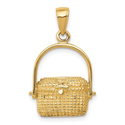 Großer Nantucket Korbanhänger 10 Karat Gelbgold