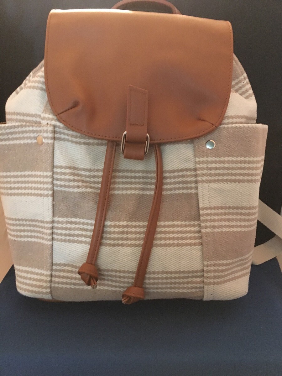 Madden Girl Striped Canvas Backpack UK