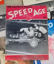 Speed Age Magazine 1947 Auto Racing Dayton Stock Car Midget Brass Era Motorcycle