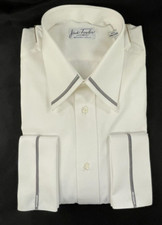 Jack Taylor Beverly Hills Off White Men's Dress Shirt 100% Cotton 15.5