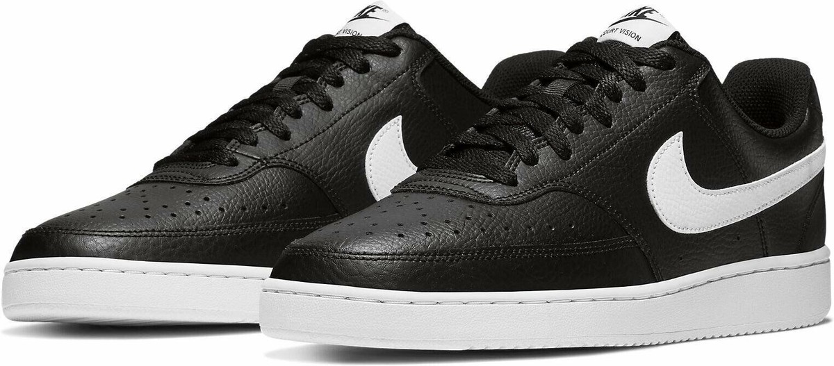 NIKE COURT VISION LOW MEN'S BLACK / WHITE CD5463 001 | eBay