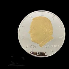 100 PCS Metal Plate Collection Coin Gold Gift President Souvenir 2021 Joe Biden