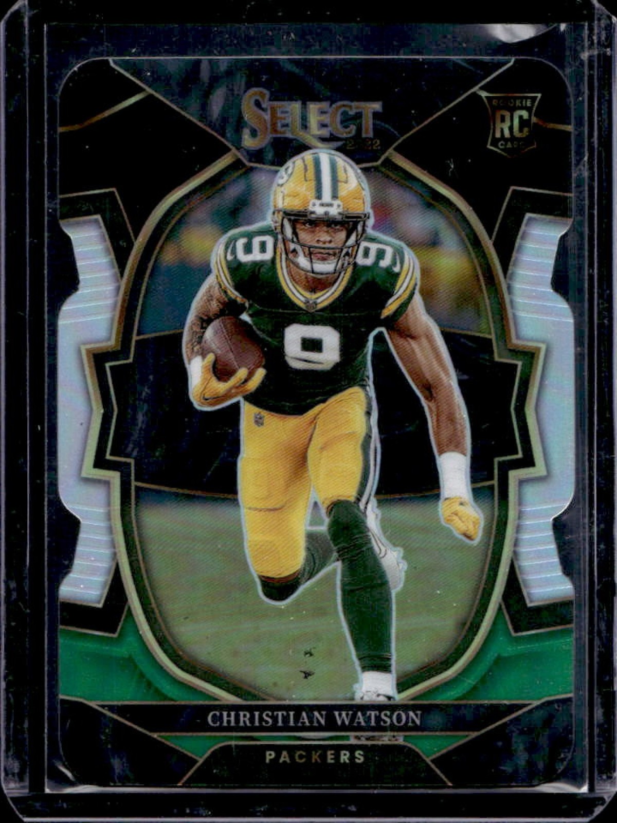 2022 Select Christian Watson RC Black and Green Prizm Die Cut Concourse #53