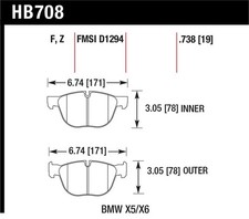 Hawk Performance HB708F.738 Street Brake Pad
