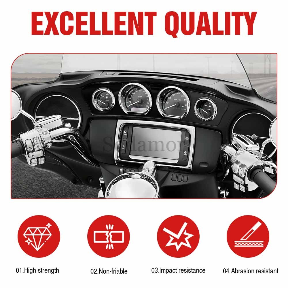 Chrome Hand Control Switch Housing Covers Buttons Caps For Harley Electra Street