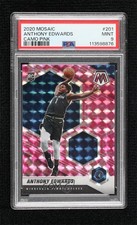 2020-21 Panini Mosaic Pink Camo Prizm Anthony Edwards #201 PSA 9 MINT Rookie RC