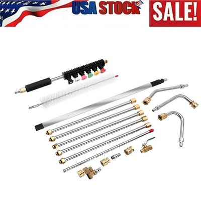 #ad Pressure Washer Extension Wand Washer LanceSpray Nozzle Tip Radiator Clean Wand $50.99