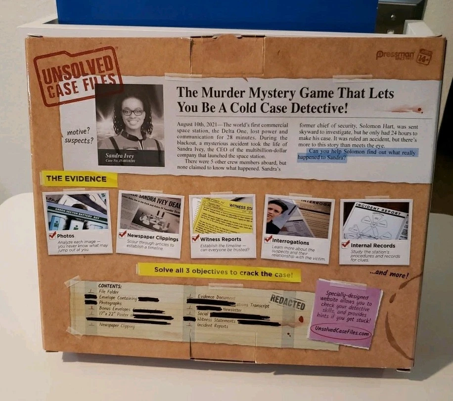 Unsolved Case Files Sandra Ivey CEO Space Station 2024 New/ Factory Sealed  - Image 3 of 4