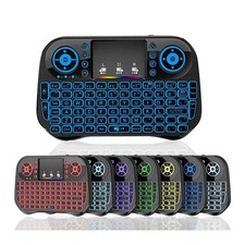 Bluetooth Wireless Mini Keyboard Backlit 2.4G USB English Russian French Spanish