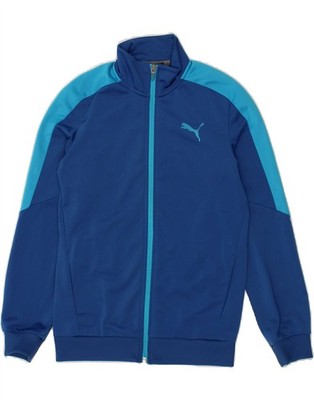 Puma Jungen Trainingsanzug Oberteil Jacke 11-12 Jahre Large blau Colourblock AA01
