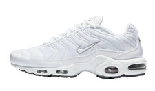 Nike Air Max Plus TN Tuned Triple White Grey 604133-139 Men's 8 Women s 9.5