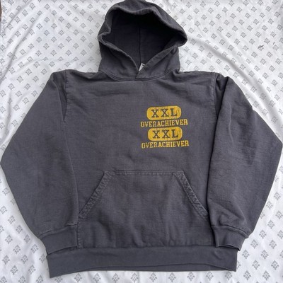 Custom Los Angeles Apparel Black / Charcoal Heavy Fleece 14oz Hoodie Size M