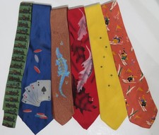 Neckties Various Makers Vintage Lot of 6 Ties