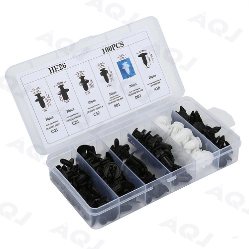 100x Car Body Bumper Rivet Retainer Trim Molding Push Pin Clip Car Accessories