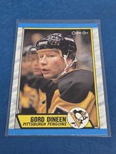 1989-90 O-Pee-Chee RC #256 Gord Dineen Pittsburgh Penguins HOCKEY Card 1K