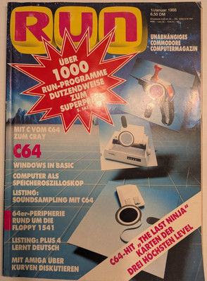 RUN - unabhängiges Commodore Magazin | Ausgabe 1 Jan 1988 | Commodore 16 64 128