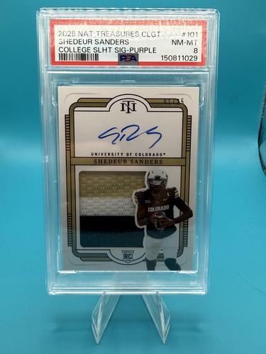 2025 Panini National Treasures Collegiate Shedeur Sanders Auto 1/25 Purple