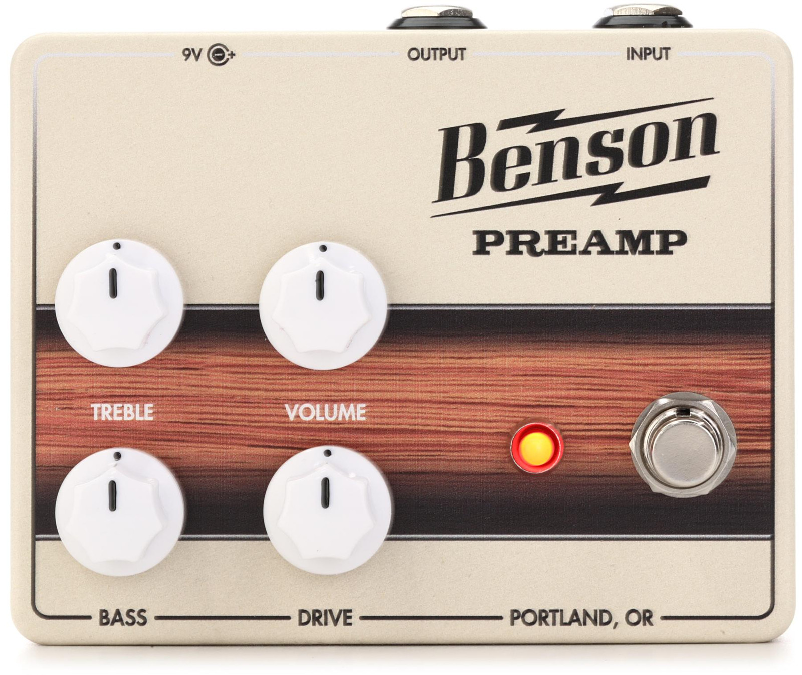 Педаль предусилителя Benson Amps - деревянная, эксклюзивная модель Sweetwater