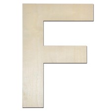 12 Inch Wooden Letter F, 1/4 Inch Thick Large Unfinished Wood Letter for Home...