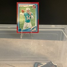 2025 Panini Donruss Quinn Ewers Press Proof Rated Rookie Dolphins NFL Red 