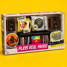 MGA s Miniverse Real Music Record Player Playset Working Vinyl Mini 30 PCS New