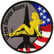 USAF LOCKHEED F-16 VIPER - VIPER DRIVER RIDER - PARCHE AMARILLO