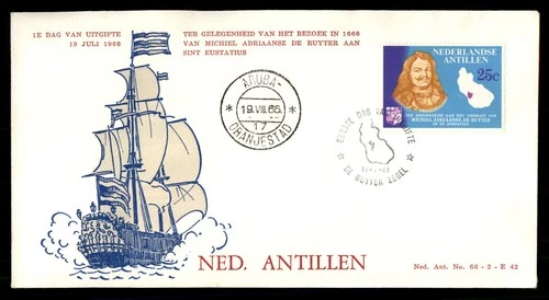 Mayfairstamps Netherlands FDC 1966 Michiel A de Ruyter Sailboat First Day Cover