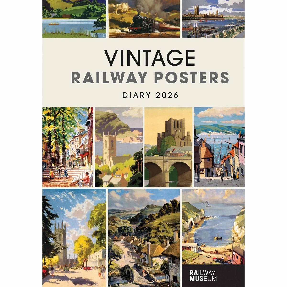 National Railway Museum, Vintage Railway Posters A5 Diary 2026, Gift