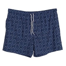 Cubavera Swim Shorts Men's XXL Swim Shorts Drawstring Waist Blue Geo NWOT