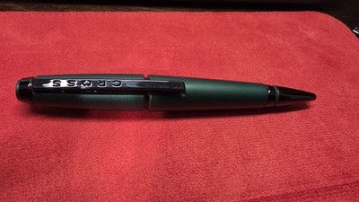 Cross Edge Capless Rollerball Pen Matte Green Slide Open Innovative Design