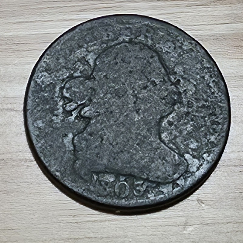 1803 C-1 R-1 Draped Bust Half Cent Coin 1/2c