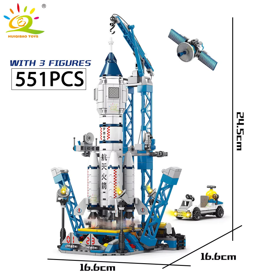 Space Aviation Manned Rocket Building Blocks with Astronaut Figure | eBay