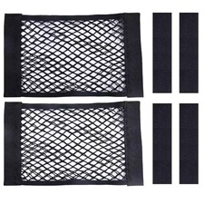 2PCS Universal Car Cargo Net with Adhesive Tape, 9.8x15.7in, 15.7x9.8in